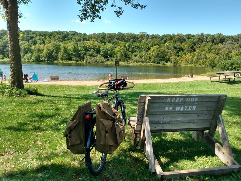 bike, bench and beach